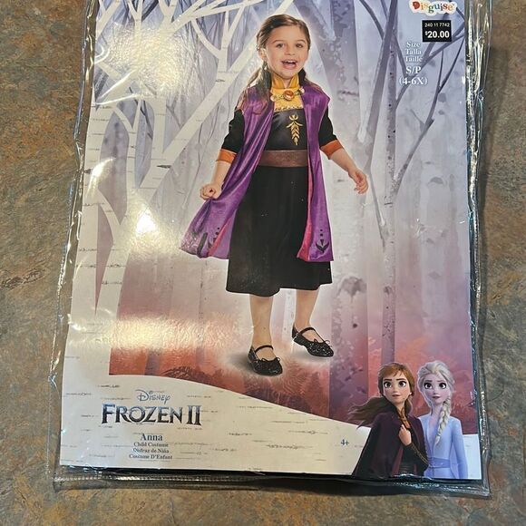 Disney Anna Frozen II  Halloween Costume 4-6 NWT - Picture 1 of 7